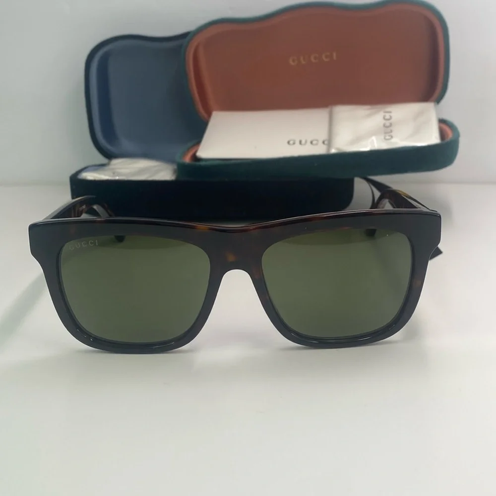 New Authentic GUCCI Acetate Sunglasses GG0158SN Tortoise